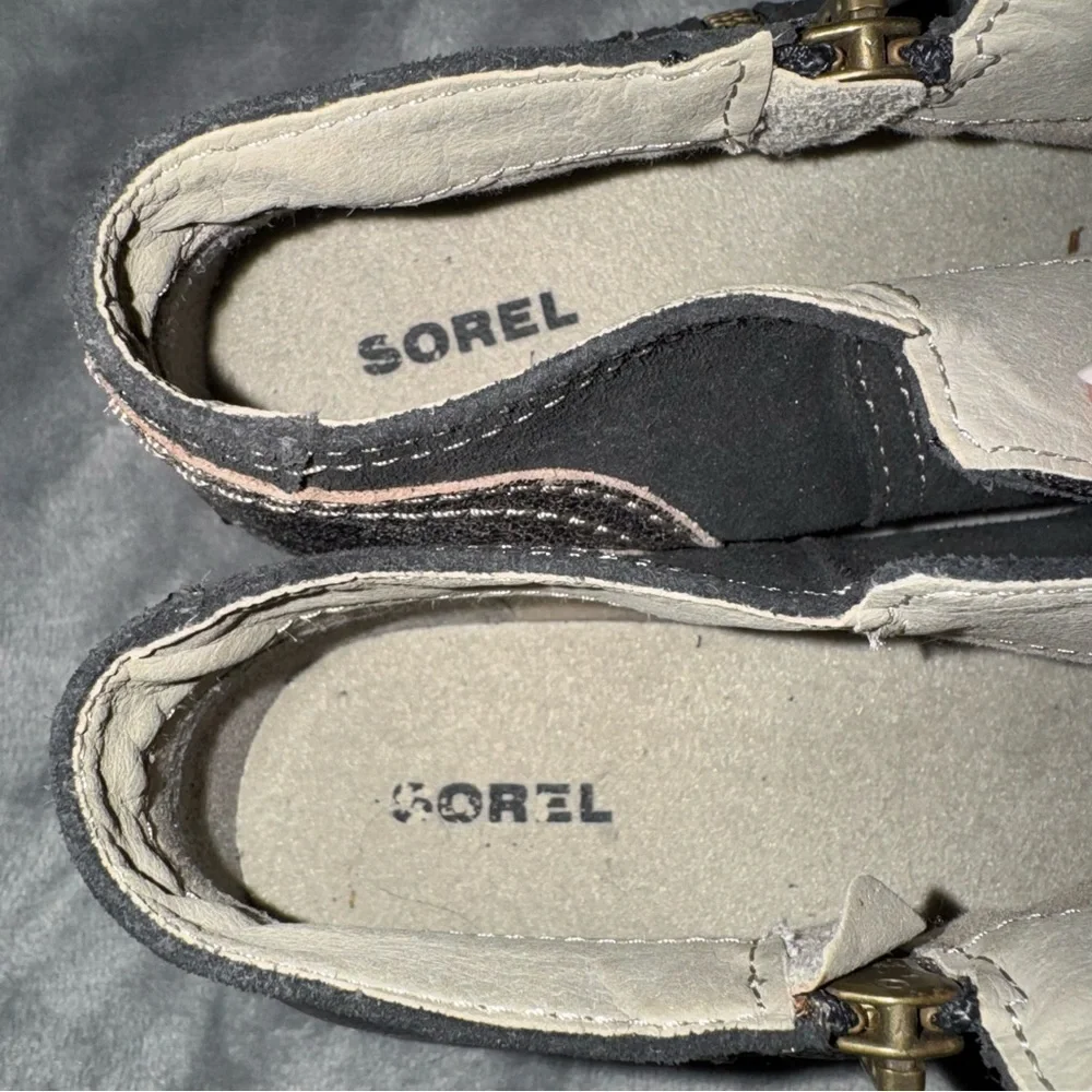 Sorel Major Low Ankle Bootie in Black Suede and Leather Women’s Size 9 1/2